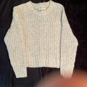 American Eagle Crop Sweater grey XS BUT over sized